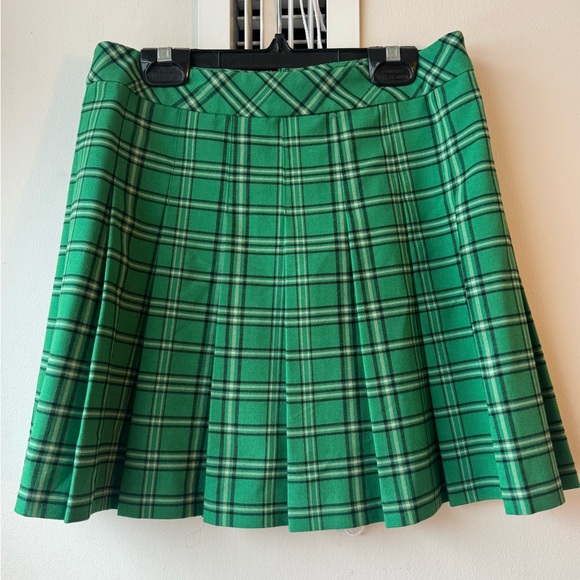 Sunday Best Dresses & Skirts - Sunday Best Green Pleated Plaid Skirt